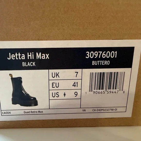 Dr. Martens Jetta Hi Max Black Platform Boots Womens US 9 - Picture 3 of 3